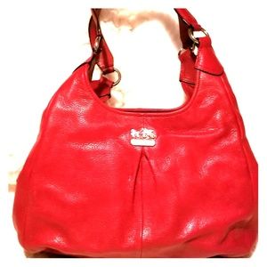 Red Coach "Phoebe" shoulder bag